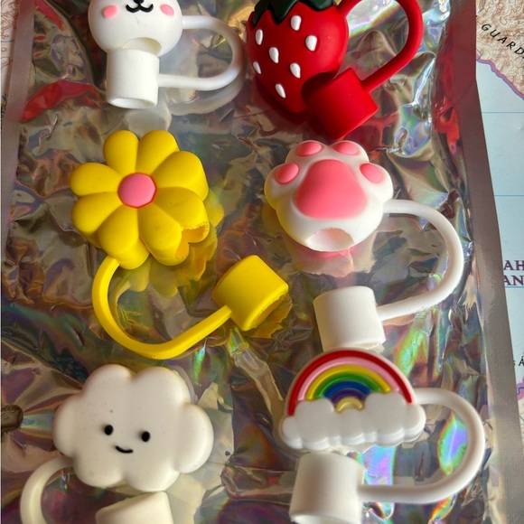 6 PCS  10mm Diameter Silicone Straw Covers - Picture 6 of 7